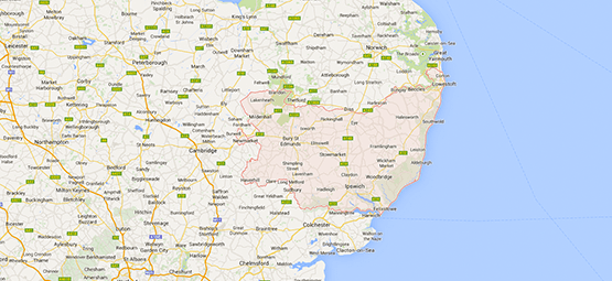 Map suffolk uk Where is