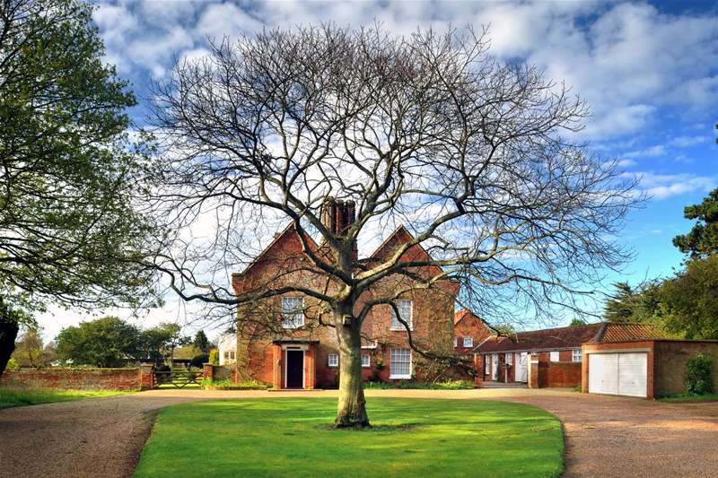 The Red House in autumn