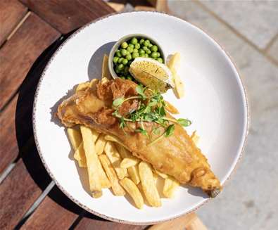 2-4-1 Adnams Beer Battered Fish & Chips at The WIlford Bridge-Melton