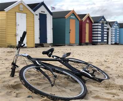 TTDA - Southwold Cycle Hire -  bike on beach