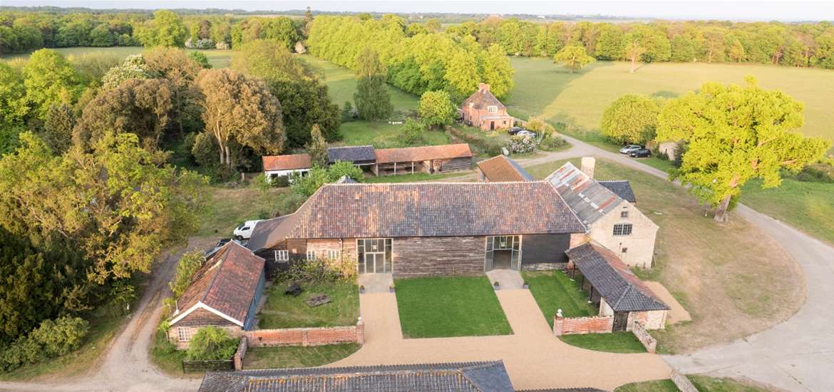 Henham Barns - Aerial view
