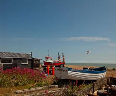 Boat on beach at Aldeburgh