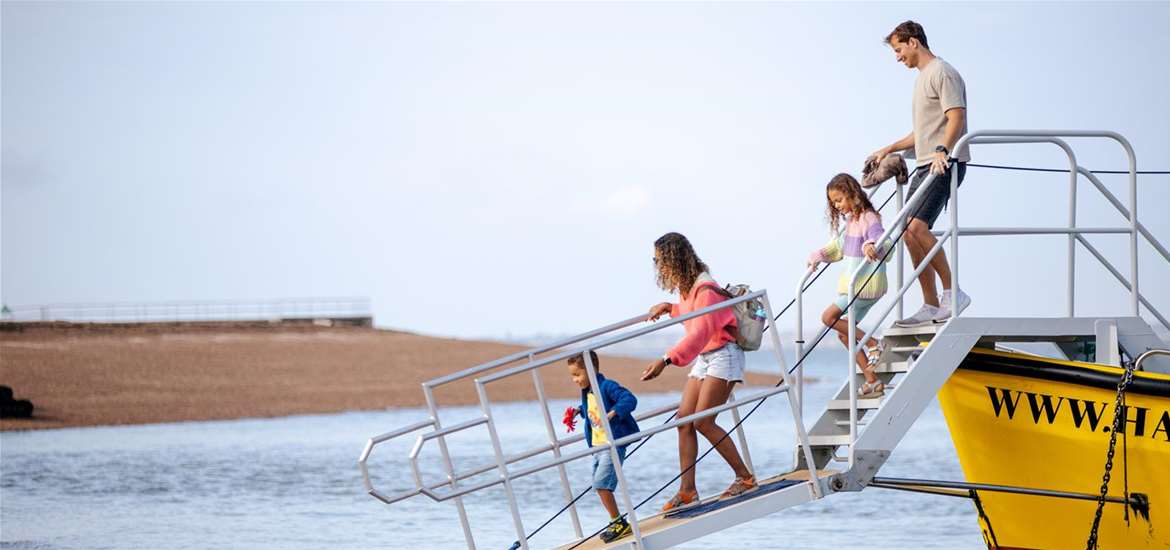 Disembarking The Harbour Ferry