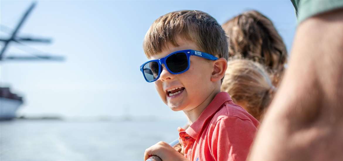 Excited child on The Harbour Ferry