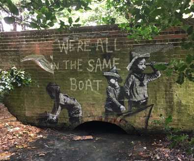 Banksy - Were all in the same boat - (c) Rosemarie Pike