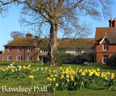 WTS - Bawdsey Hall - Exterior with daffodils