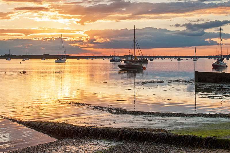 Sunset from Bawdsey Quay in Suffolk