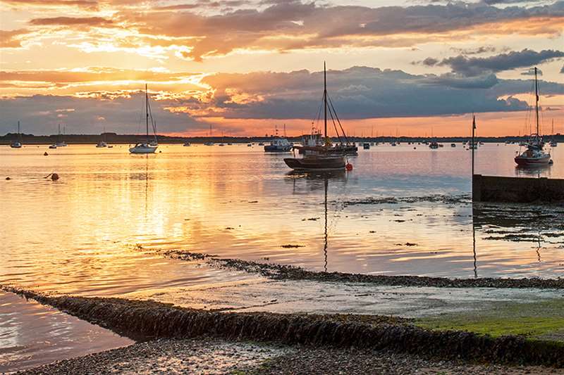 Towns & Villages - Bawdsey - quay at sunset