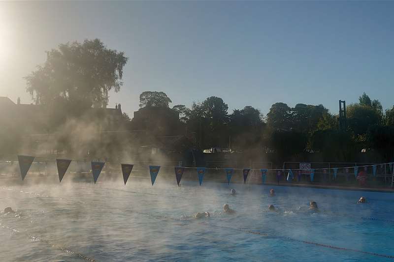 Winter swimming at Beccles Lido