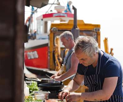 Cooking lobster on Aldeburgh beach