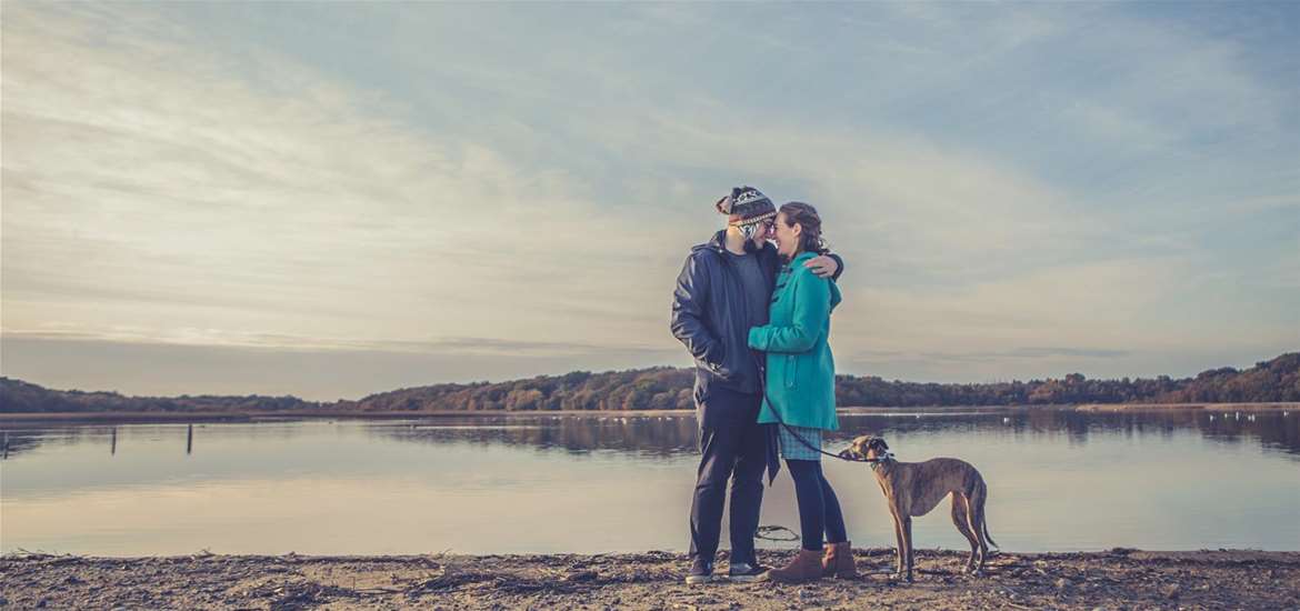 TTDA - Covehithe Beach - couple with dog