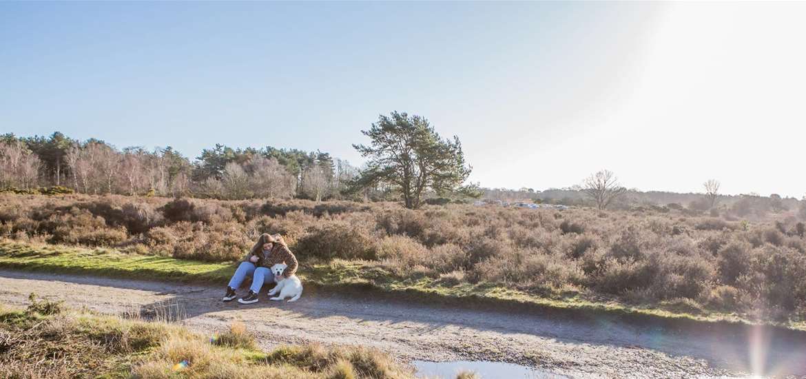 Gemma and her puppy at Dunwich - Emily Fae Photography