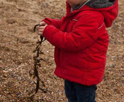 Child on Dunwich Beach Child on Dunwich Beach