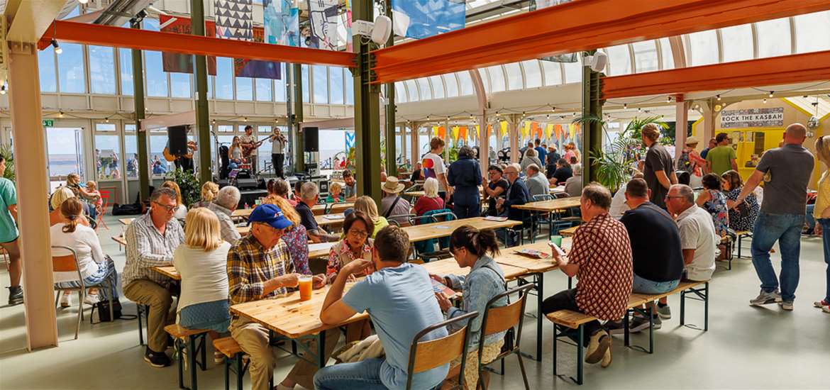 East Point Pavilion - People sat at tables