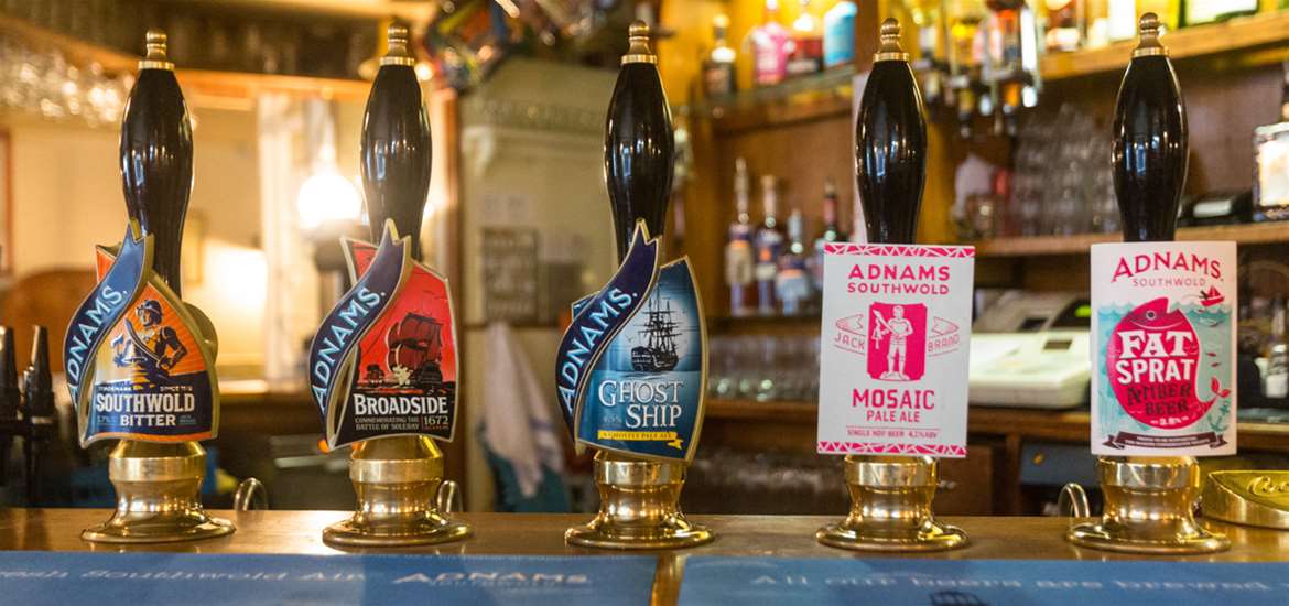 Adnams beers at The Lord Nelson