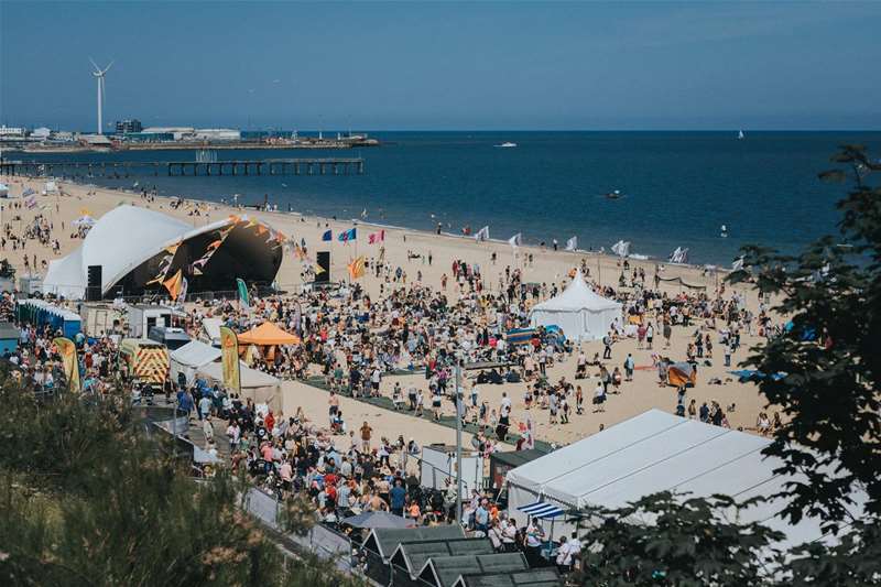 First Light Festival - view of festival site from above