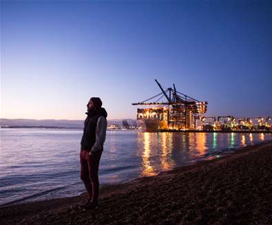 Felixstowe Port at NIght