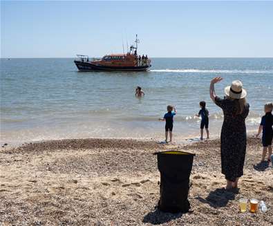 Children waving at Lifeboat at Lowestoft (c) Gavin Butler Children waving at Lifeboat at Lowestoft (c) Gavin Butler