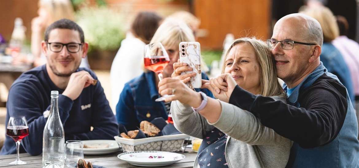 Flint Vineyard - Guests enjoying lunch and tasting