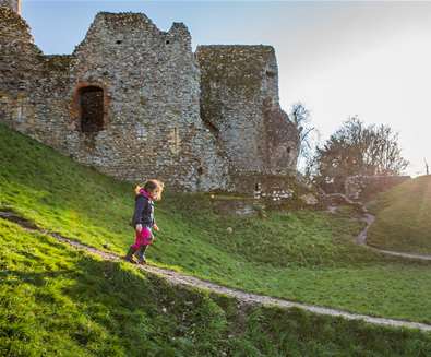 Girl walking in Mere Nature Reserve in Framlingham