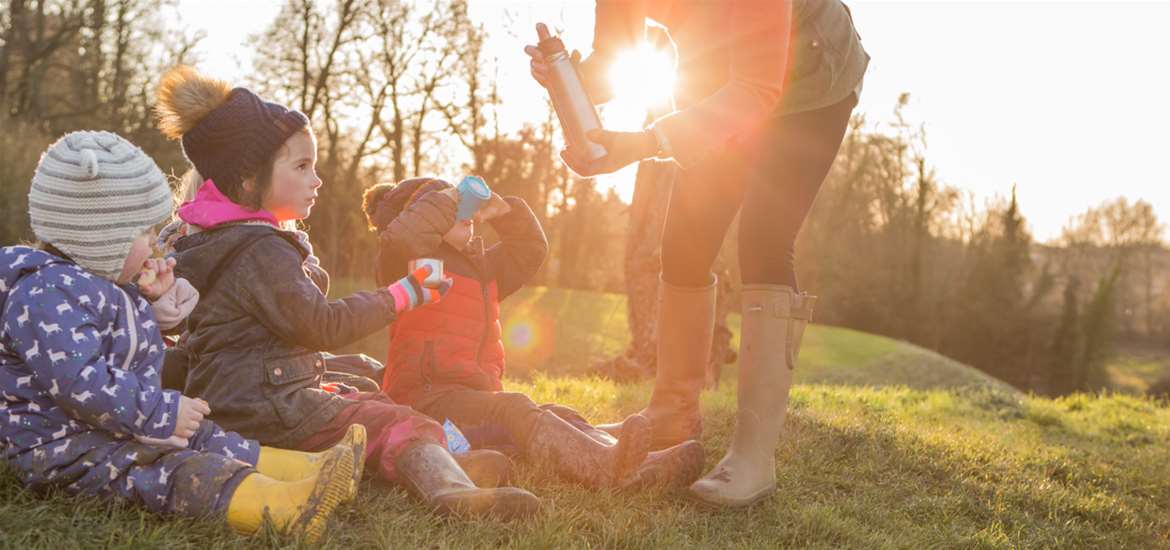 Hot chocolates and kids in Framlingham - credit Emily Fae