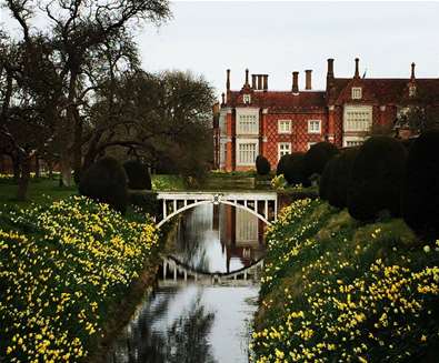 Helmingham Hall Gardens in spring