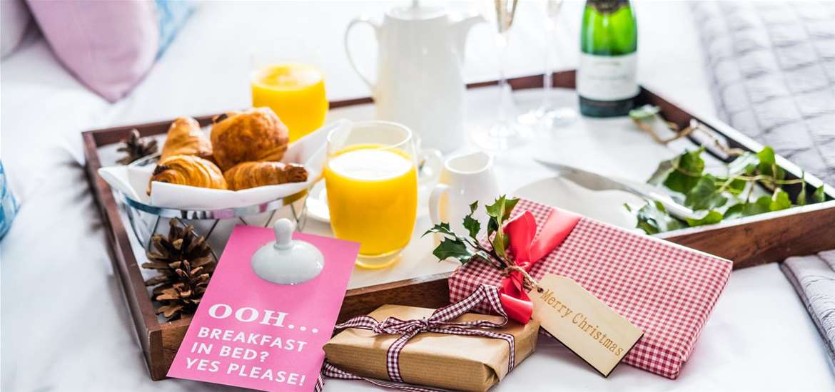 Christmas breakfast in bed - The Swan Southwold