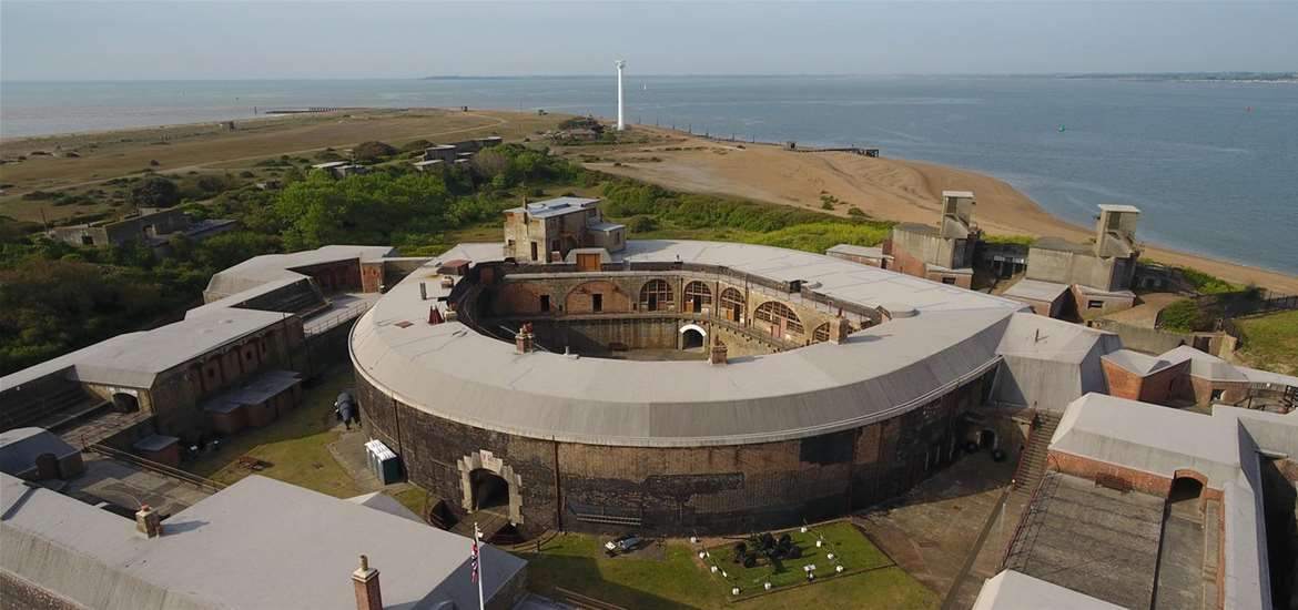 Landguard Fort - View of fort from the sky