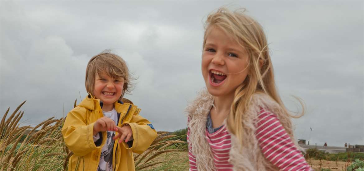 Kids at Landguard Point Felixstowe