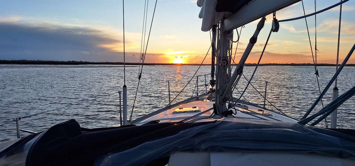 Sea to Peak - View from yacht at sunset