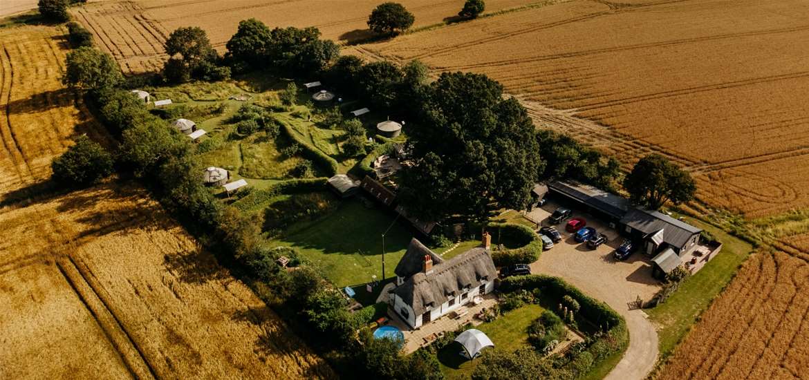 WTS - Suffolk Yurt Holidays - Aerial view