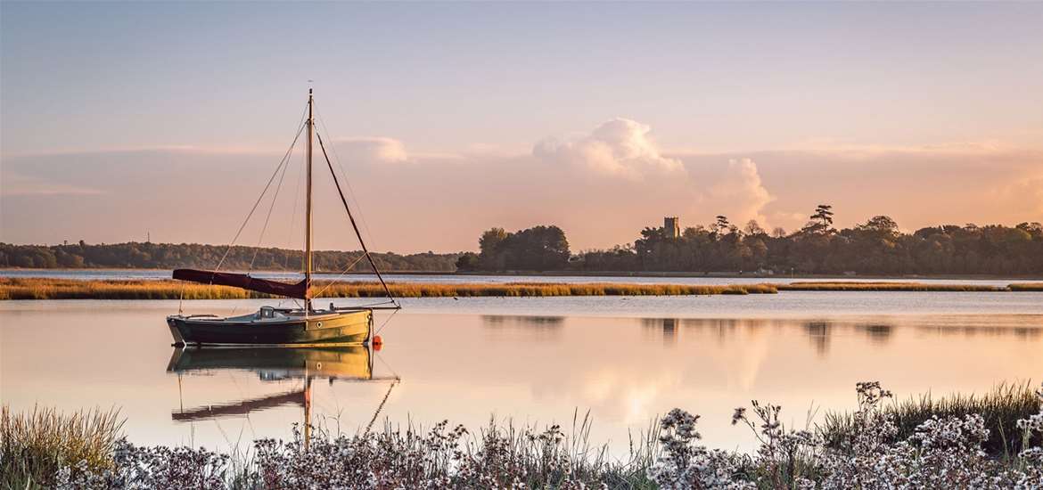 EXP - Gill Moon Photography - Boats on Iken river at sunset