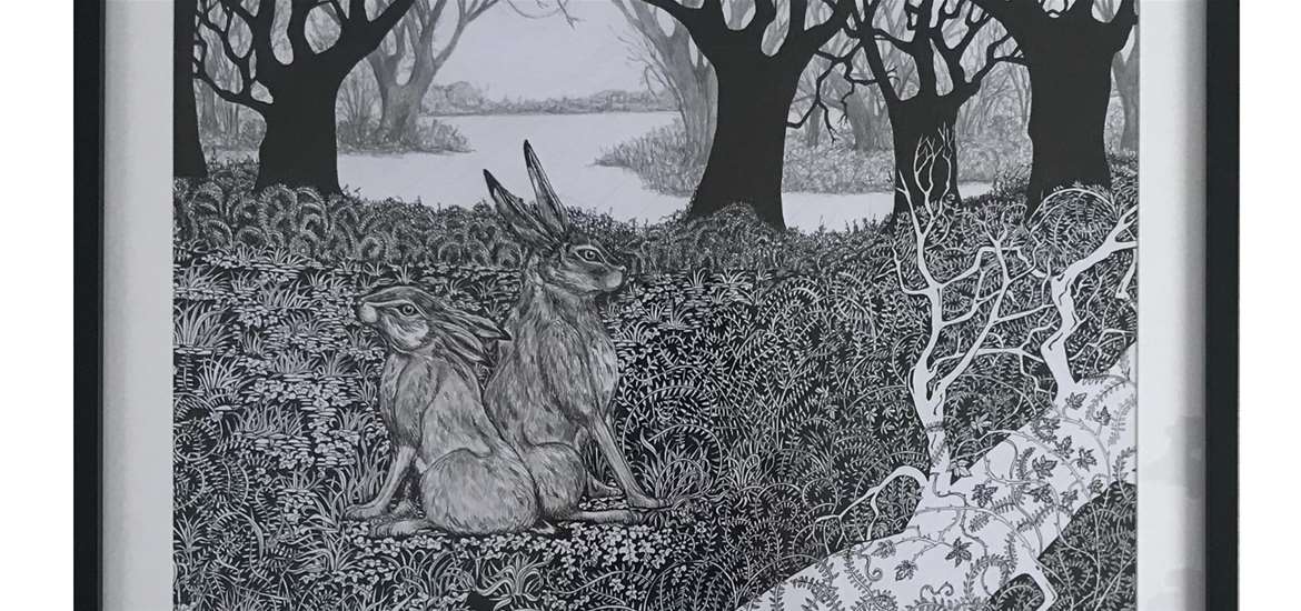 Shopping - Susie Hammond Art - Rabbits in trees