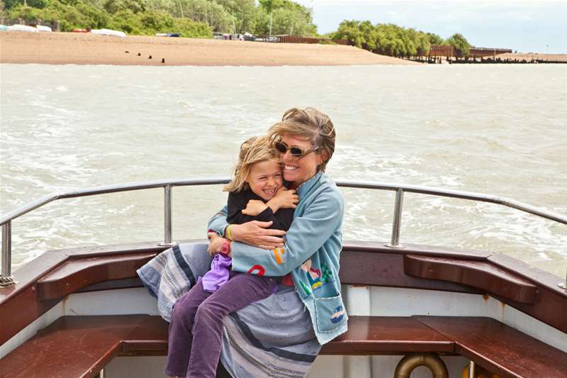 Towns & Villages - Bawdsey - mother and daughter