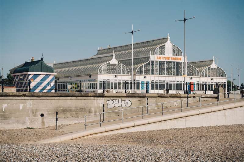 East Point Pavilion - from the beach