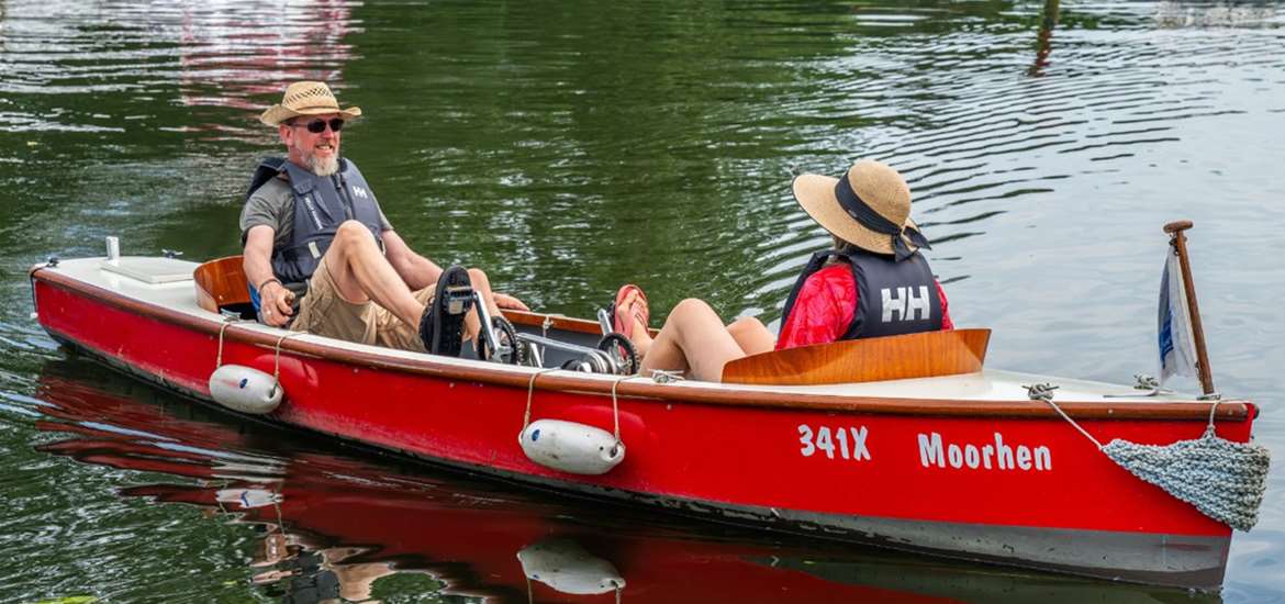 Romantic Pedal boat Beccles, Suffolk