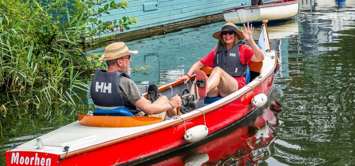 pedal boat on the Norfolk Broads