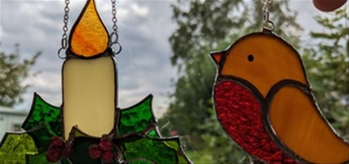 Suffolk Wildlife Trust Stain glass decorations
