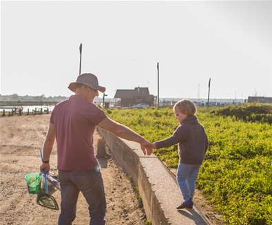 Man with son at Walberswick