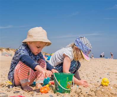 Children on beach at Southwold