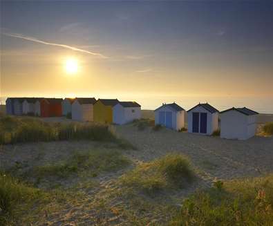 Southwold - Beach Huts at sunrise