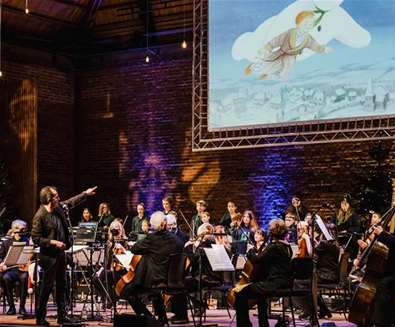 The Snowman at Snape Maltings