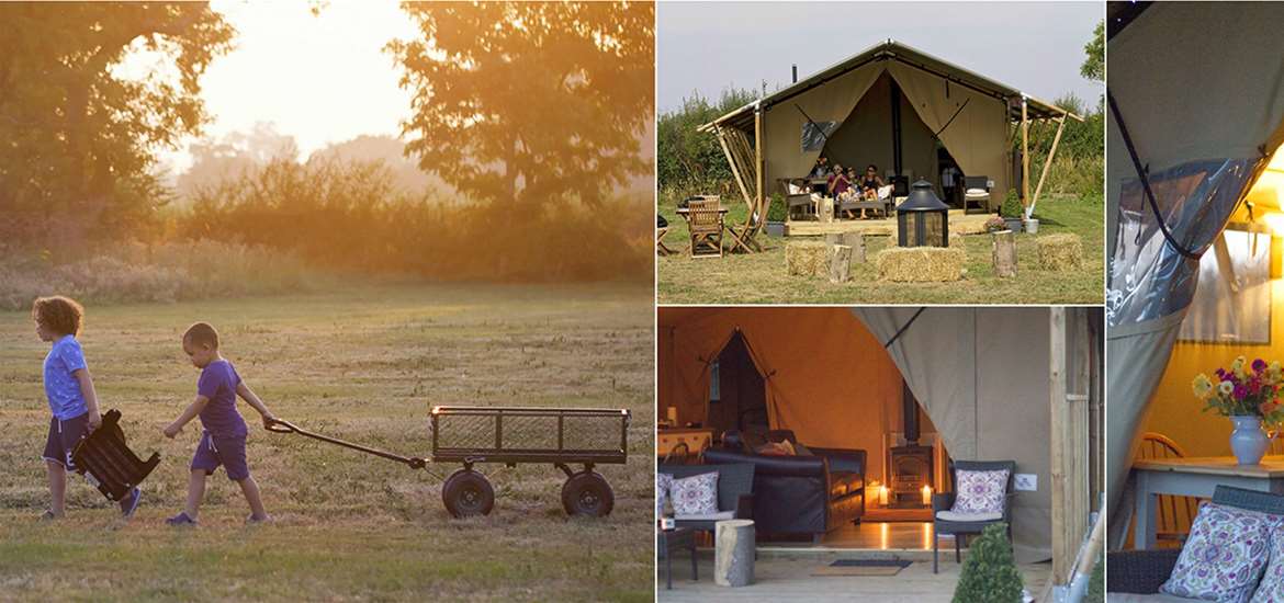 Where to Stay - Boundary Farm Glamping - Saxmundham - Collage 4