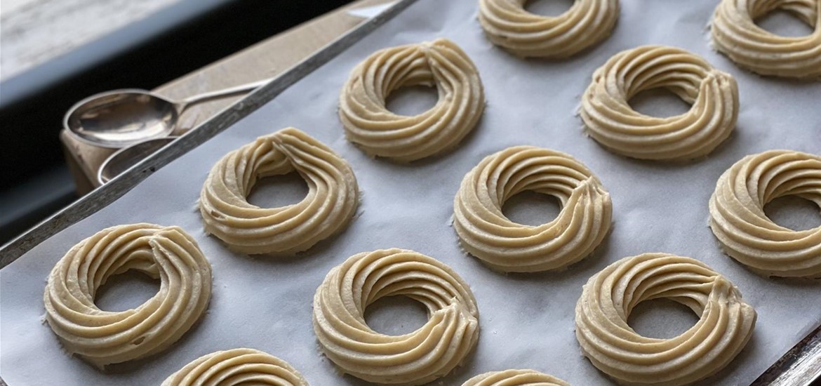 Crullers made from Maple Farm flour and eggs