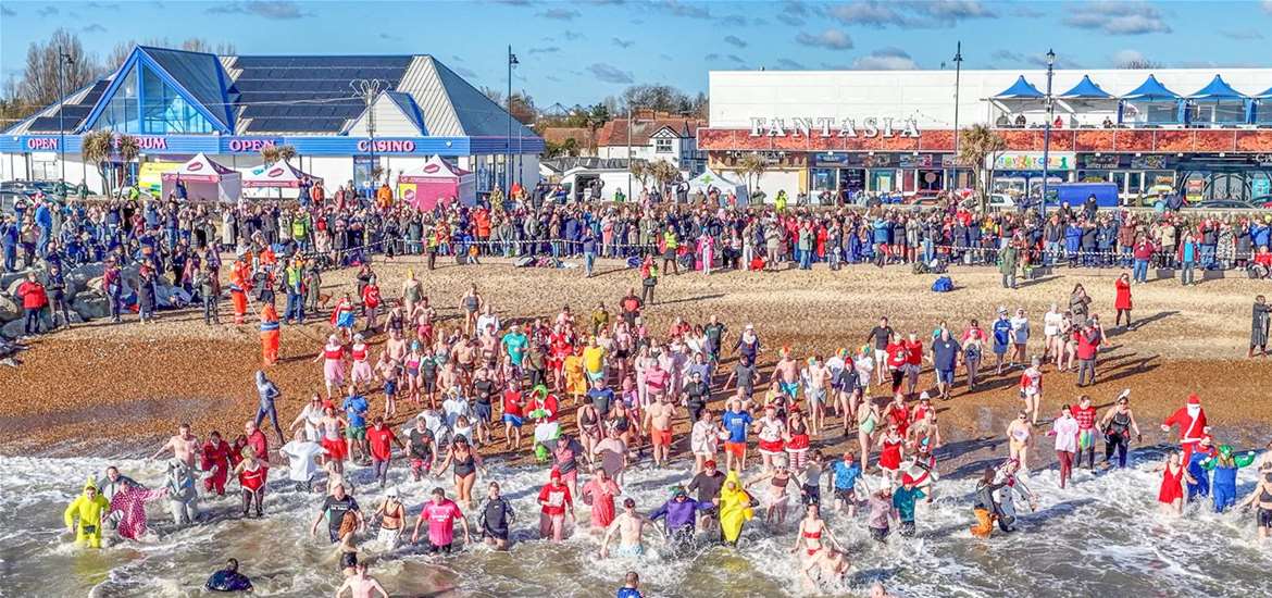 Dip at Felixstowe Seafront